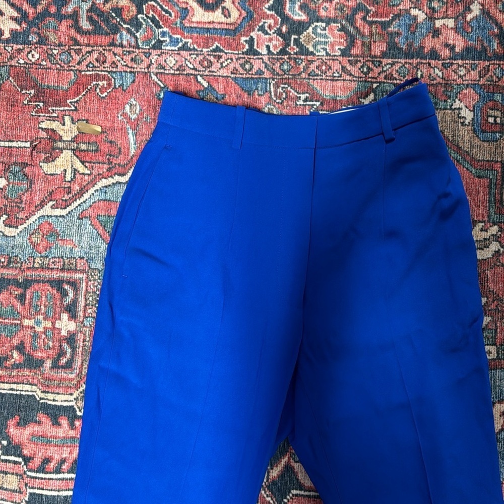 Alexander McQueen High Waisted Cigarette Pant in Ultramarine size 38 / US 2 - Picture 7 of 11
